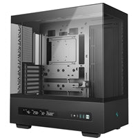 Black DeepCool CH690 ATX mid-tower case with semi-glass panel, USB-C port, and support for 420mm radiator. Black DeepCool CH690 ATX mid-tower case with semi-glass panel, USB-C port, and support for 420mm radiator.